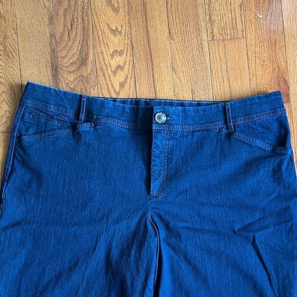 CJ Banks Tummy Control Bermuda Shorts, Dark Wash Denim, size 22W - Picture 13 of 14